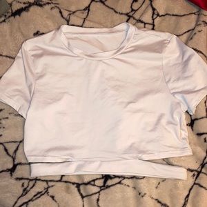 cropped white t